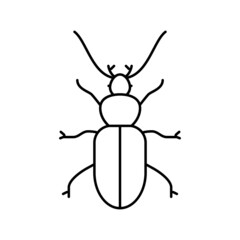 flea insect line icon vector illustration