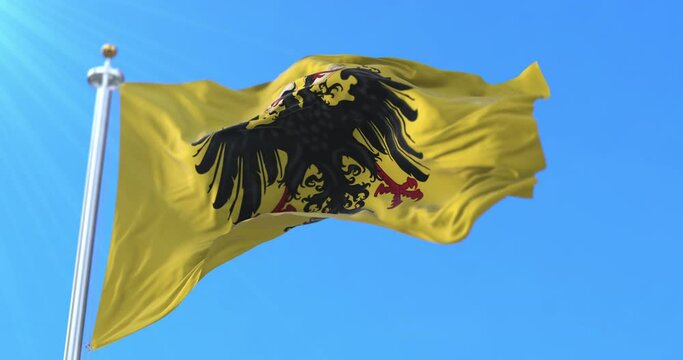Imperial Flag of Holy Roman Empire. Loop