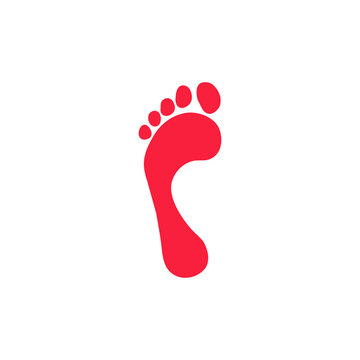 Human footprint. Vector graphics. Symbol, logo illustration.