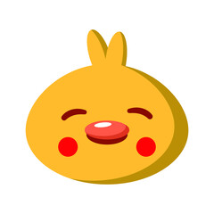 Cute duck head vector flat icon