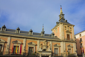 Fototapeta na wymiar Old Town Hall (or Casa de La Villa) in Madrid, Spain