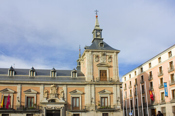 Fototapeta na wymiar Old Town Hall (or Casa de La Villa) in Madrid, Spain