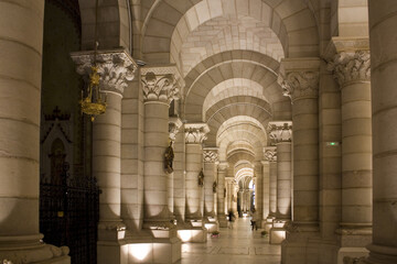  Interior of Cripta of St Mary Royal of the Almudena in Madrid, Spain