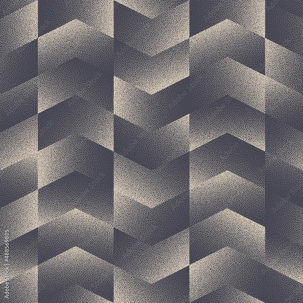 Aufkleber chevron geometric structure vector seamless pattern modern art abstract background. zigzag old fashi