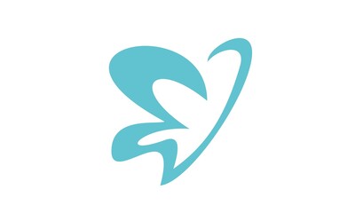 Naklejka premium blue butterfly vector logo