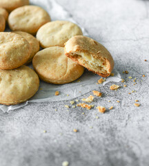 Homemade biscuits on a table