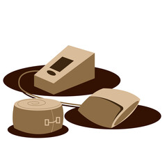 soft elastic bandage and blood pressure monitor