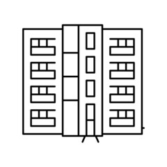 condo house line icon vector illustration