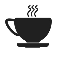 Coffee cup icon on white background. Vector illustration eps10