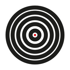 Target icon or sign. Perfect dart target icon. Aim symbol for wed design. Vector element