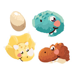 cute dinosaurs and egg © djvstock