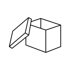 storaging goods box line icon vector illustration