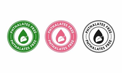 Phthalates free logo template illustration. Suitable for package product