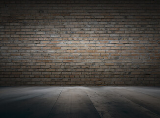 old interior with brick wall