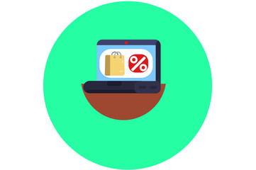 Online Shopping Isolated Vector Illustration which can be easily Download