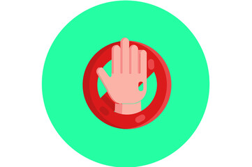 Stop Isolated Vector Illustration which can be easily Download