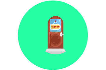 Closed Isolated Vector Illustration which can be easily Download