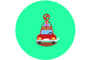 No traveling Isolated Vector Illustration which can be easily Download