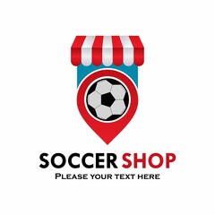 Soccer shop logo template illustration