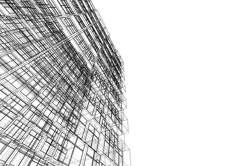 architecture building 3d illustration