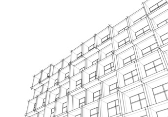 architecture building 3d illustration