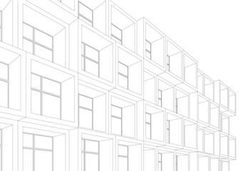 architecture building 3d illustration