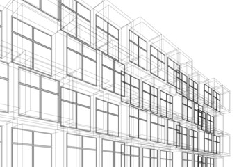 Fototapeta premium architecture building 3d illustration