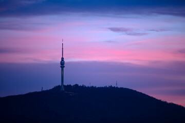 Avala communication tower, symbols of Belgrade and Serbia.