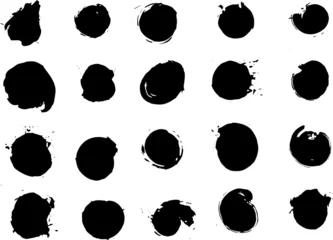 Printed roller blinds Butterflies in Grunge Black circle splat vector grunge 