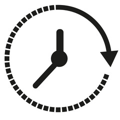 Clock icon vector for web.  Passage of time. Illustration vector. 