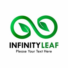 infinity leaf logo template illustration