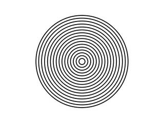 Concentric circle elements. Vector monochrome image. Black and white colour ring. Vector illustration for sound. Vector line circles. wave on a white background.