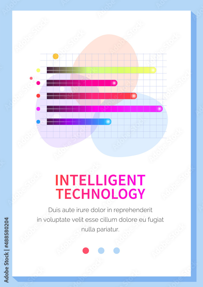 Poster intelligent technology hud interactive panel. data screen with charts, diagrams. futuristic ui infog