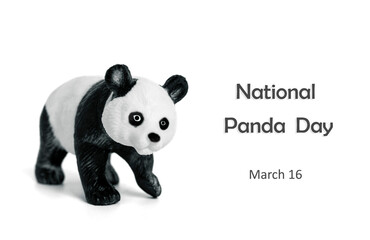 National Panda Day 16 March celebrate fluffiest, bamboo-munching bears that are source of national pride for China. That's why it is important to protect panda and its environment. Greeting card