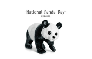 National Panda Day 16 March celebrate fluffiest, bamboo-munching bears that are source of national pride for China. That's why it is important to protect panda and its environment. Greeting card