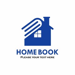 Home book logo template illustration