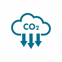 co2 - carbon dioxide emissions, vector icon