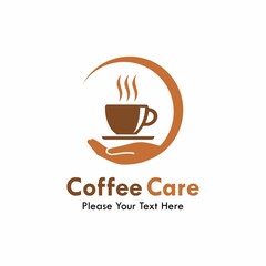 Coffee care logo template illustration