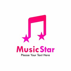 Music star logo template illustration