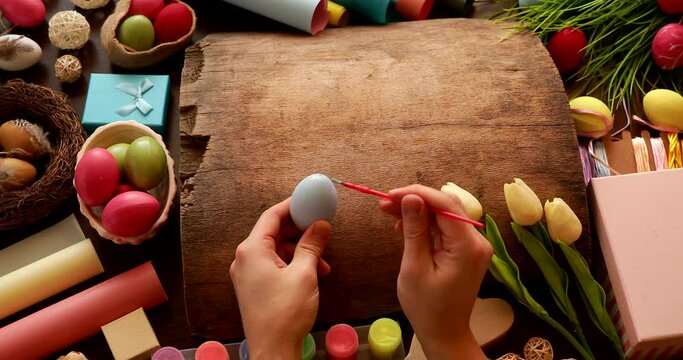 Easter concept. Easter video. Happy day. Holidays. Happiness. Egg 