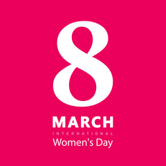 8th march, International Women's Day. Vector	