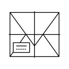 parcel box line icon vector illustration - obrazy, fototapety, plakaty