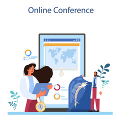 Oceanographer online service or platform. Oceanology scientist.