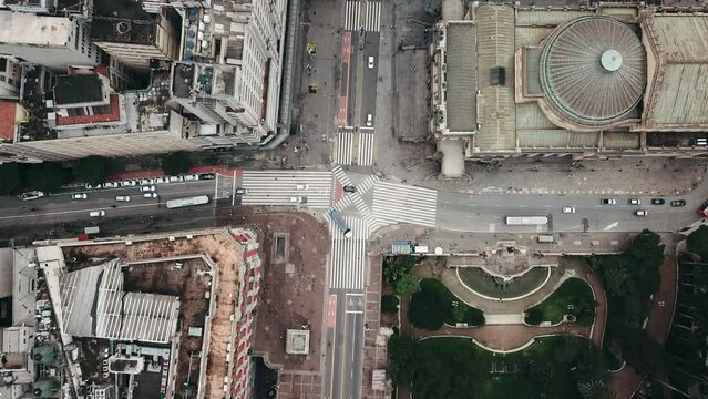 Aerial image of the city of S&atilde;o Paulo on the day of transit