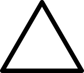 細い線の黒い三角形マーク　ベクターイラスト