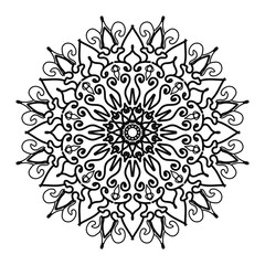 Hand drawn mandala. decoration in ethnic oriental  doodle ornament.