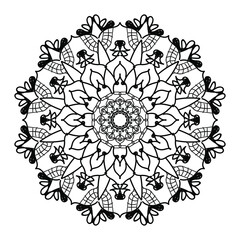 Hand drawn mandala. decoration in ethnic oriental  doodle ornament.