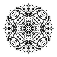 Hand drawn mandala. decoration in ethnic oriental  doodle ornament.