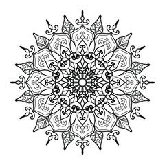 Hand drawn mandala. decoration in ethnic oriental  doodle ornament.