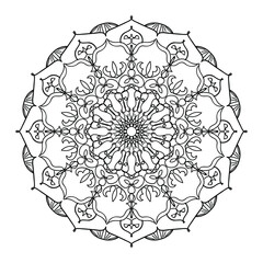 Hand drawn mandala. decoration in ethnic oriental  doodle ornament.